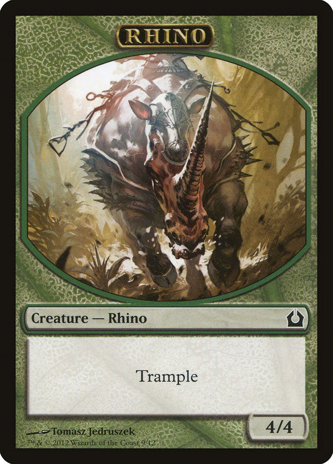 Rhino Token [Return to Ravnica Tokens] | Dragon's Lair Comics and Fantasy Houston TX