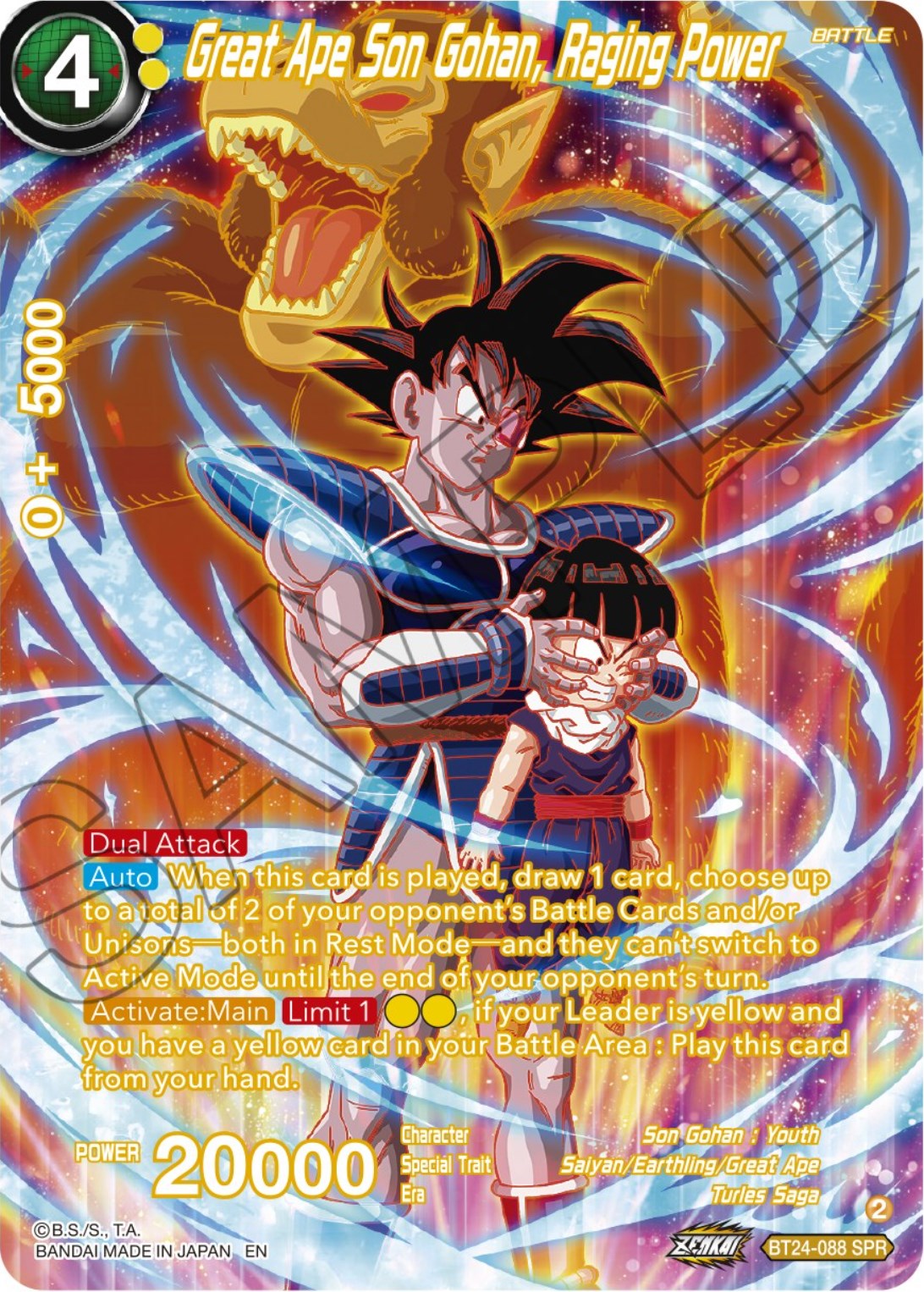 Great Ape Son Gohan, Raging Power (SPR) (BT24-088) [Beyond Generations] | Dragon's Lair Comics and Fantasy Houston TX