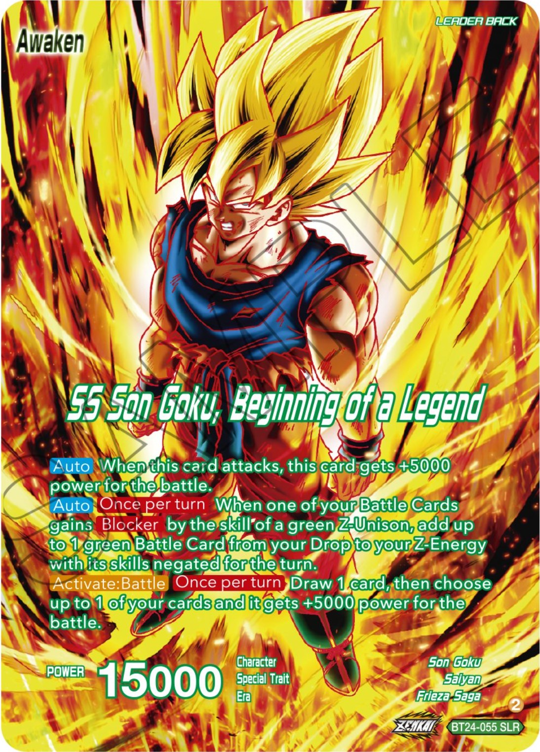 Son Goku // SS Son Goku, Beginning of a Legend (SLR) (BT24-055) [Beyond Generations] | Dragon's Lair Comics and Fantasy Houston TX