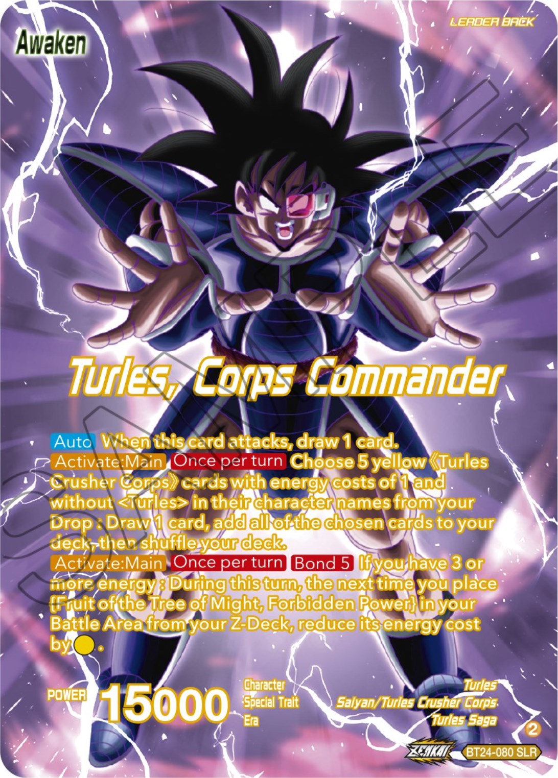 Turles // Turles, Corps Commander (SLR) (BT24-080) [Beyond Generations] | Dragon's Lair Comics and Fantasy Houston TX