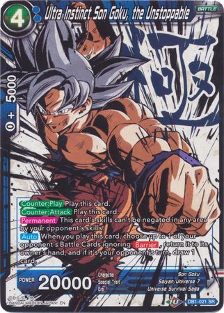 Ultra Instinct Son Goku, the Unstoppable (Alternate Art) (DB1-021) [Special Anniversary Set 2020] | Dragon's Lair Comics and Fantasy Houston TX