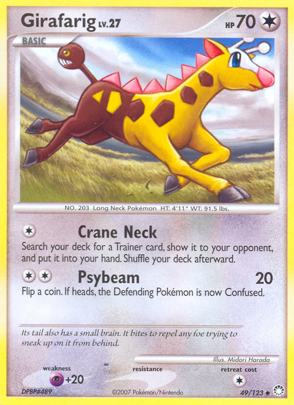 Girafarig (49/123) [Diamond & Pearl: Mysterious Treasures] | Dragon's Lair Comics and Fantasy Houston TX