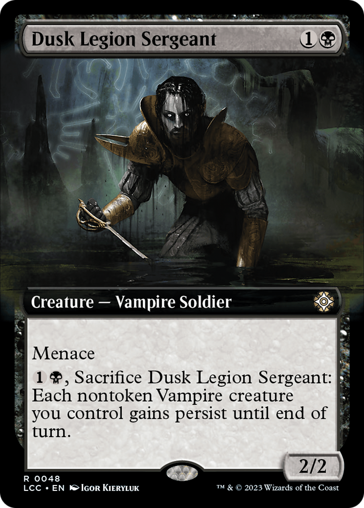 Dusk Legion Sergeant (Extended Art) [The Lost Caverns of Ixalan Commander] | Dragon's Lair Comics and Fantasy Houston TX