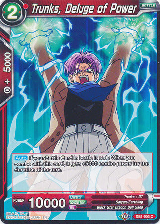 Trunks, Deluge of Power (DB1-003) [Dragon Brawl] | Dragon's Lair Comics and Fantasy Houston TX