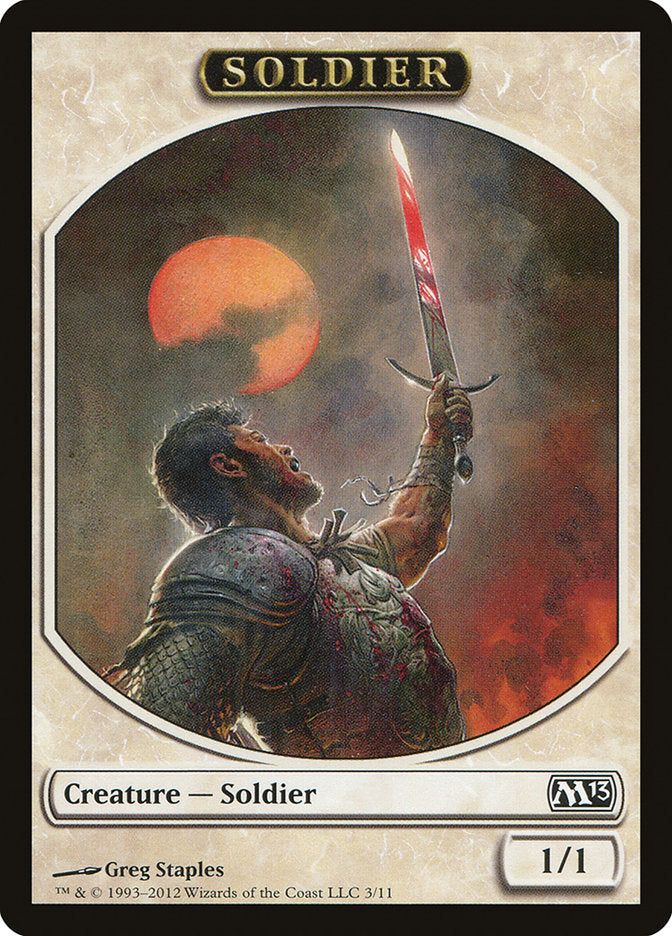 Soldier Token [Magic 2013 Tokens] | Dragon's Lair Comics and Fantasy Houston TX