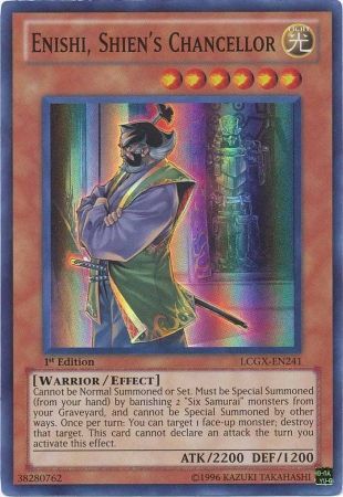 Enishi, Shien's Chancellor [LCGX-EN241] Super Rare | Dragon's Lair Comics and Fantasy Houston TX