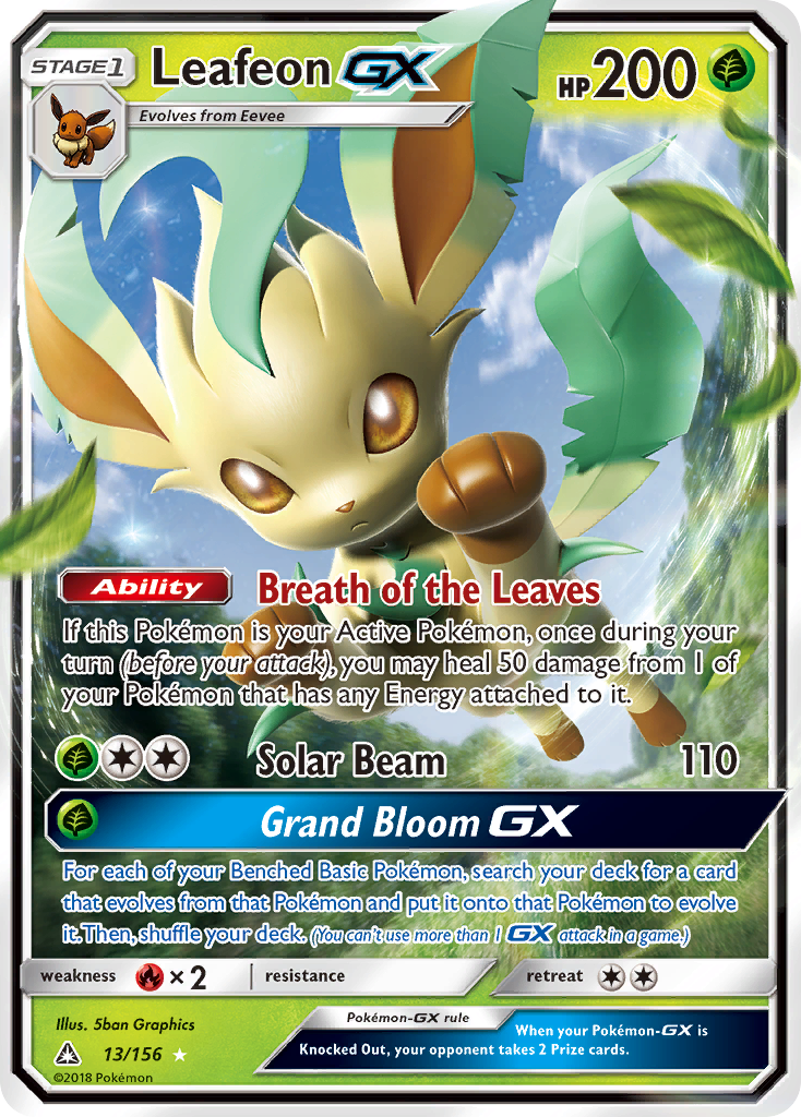 Leafeon GX (13/156) [Sun & Moon: Ultra Prism] | Dragon's Lair Comics and Fantasy Houston TX