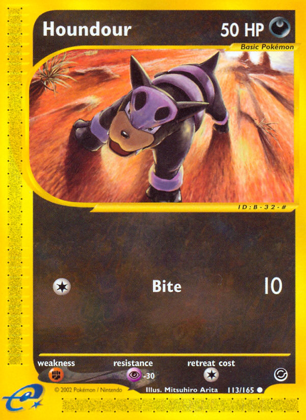 Houndour (113/165) [Expedition: Base Set] | Dragon's Lair Comics and Fantasy Houston TX