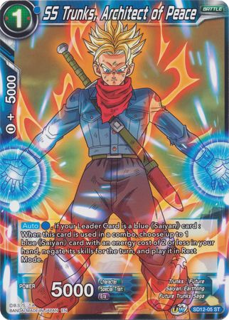 SS Trunks, Architect of Peace (Starter Deck - Spirit of Potara) (SD12-05) [Rise of the Unison Warrior] | Dragon's Lair Comics and Fantasy Houston TX