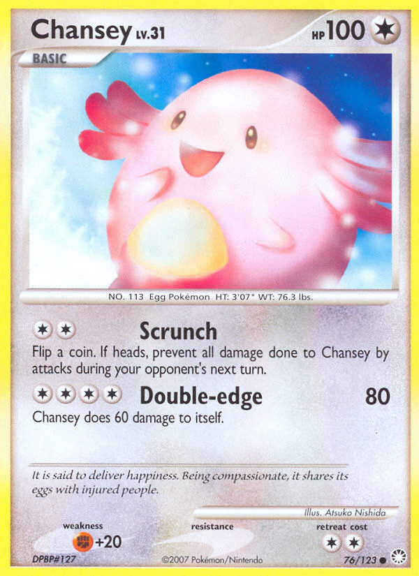 Chansey (76/123) [Diamond & Pearl: Mysterious Treasures] | Dragon's Lair Comics and Fantasy Houston TX