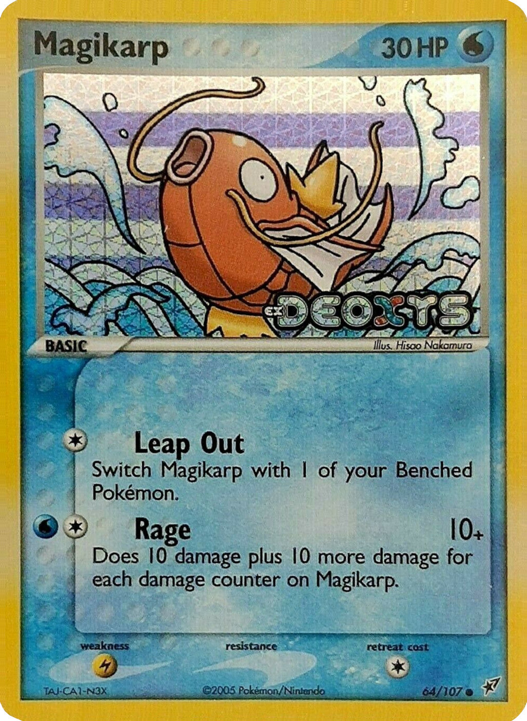 Magikarp (64/107) (Stamped) [EX: Deoxys] | Dragon's Lair Comics and Fantasy Houston TX