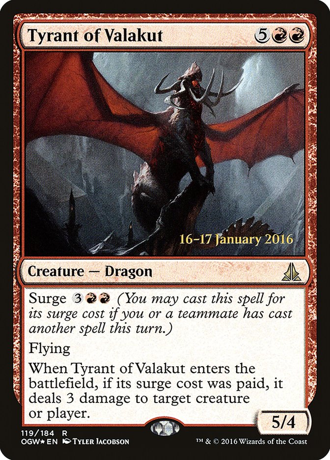 Tyrant of Valakut [Oath of the Gatewatch Prerelease Promos] | Dragon's Lair Comics and Fantasy Houston TX