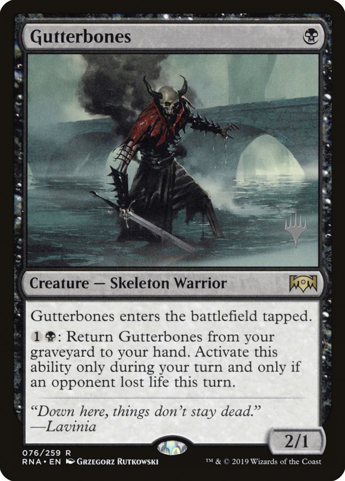 Gutterbones (Promo Pack) [Ravnica Allegiance Promos] | Dragon's Lair Comics and Fantasy Houston TX