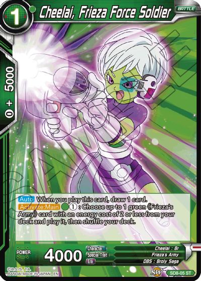 Cheelai, Frieza Force Soldier (Reprint) (SD8-05) [Battle Evolution Booster] | Dragon's Lair Comics and Fantasy Houston TX