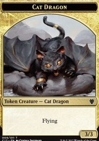 Cat Dragon // Dragon (006) Double-Sided Token [Commander 2017 Tokens] | Dragon's Lair Comics and Fantasy Houston TX