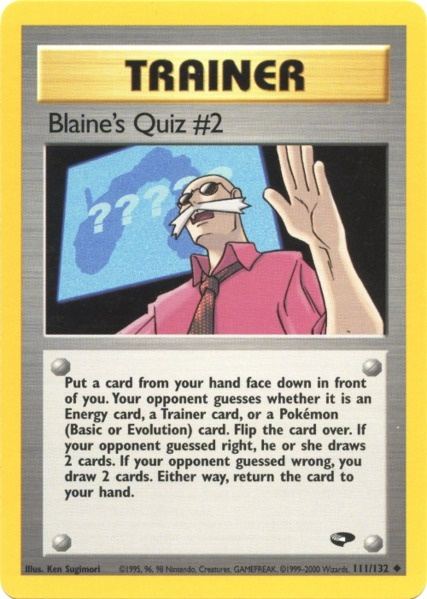 Blaine's Quiz #2 (111/132) [Gym Challenge Unlimited] | Dragon's Lair Comics and Fantasy Houston TX