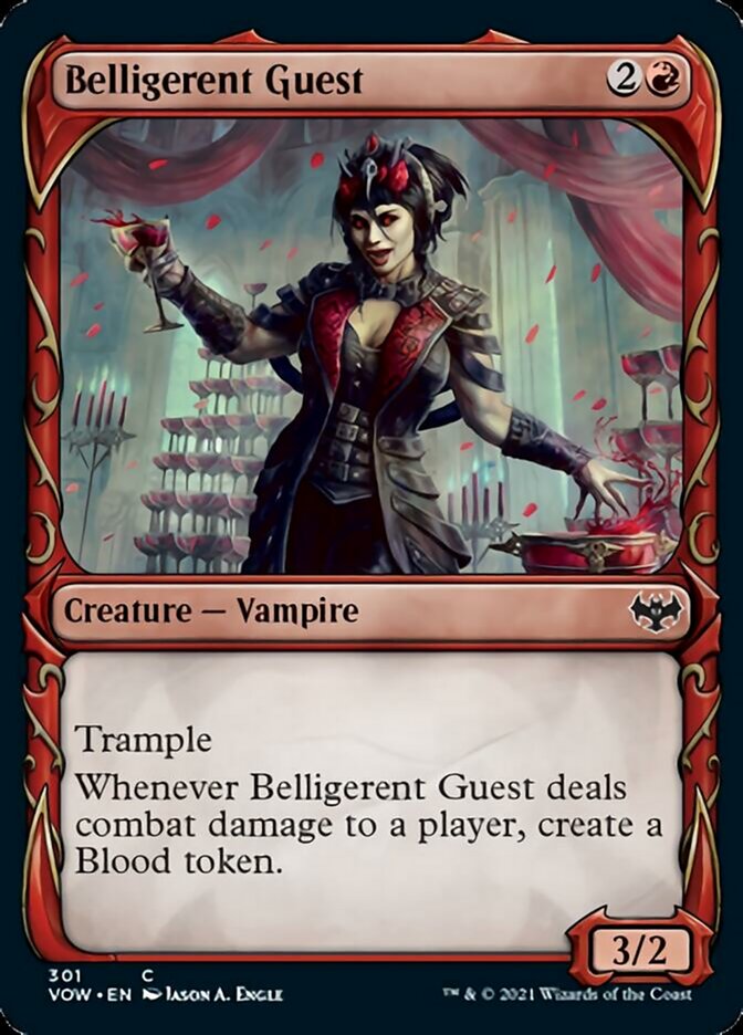 Belligerent Guest (Showcase Fang Frame) [Innistrad: Crimson Vow] | Dragon's Lair Comics and Fantasy Houston TX