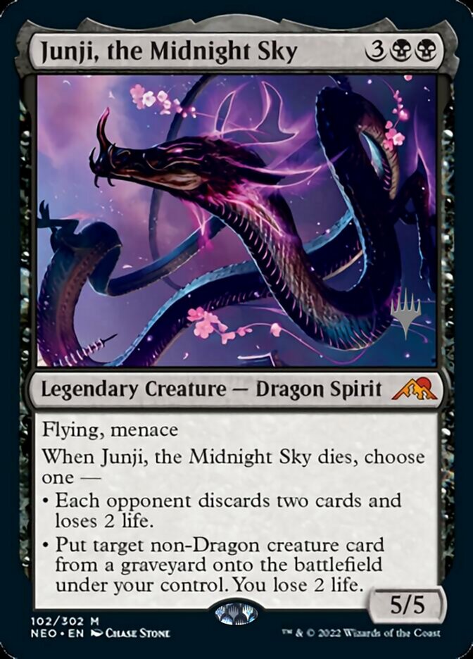 Junji, the Midnight Sky (Promo Pack) [Kamigawa: Neon Dynasty Promos] | Dragon's Lair Comics and Fantasy Houston TX