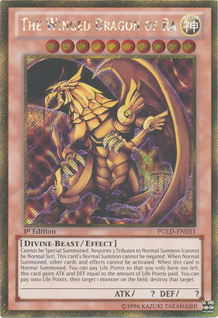 The Winged Dragon of Ra [PGLD-EN031] Gold Secret Rare | Dragon's Lair Comics and Fantasy Houston TX