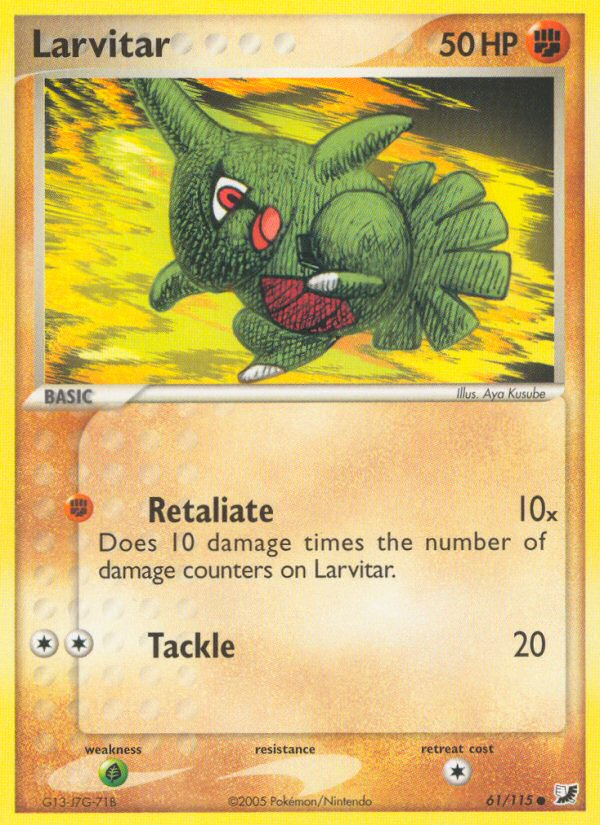 Larvitar (61/115) [EX: Unseen Forces] | Dragon's Lair Comics and Fantasy Houston TX