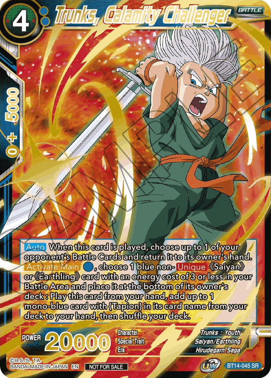 Trunks, Calamity Challenger (Alt. Art Card Set 2023 Vol. 1) (BT14-045) [Tournament Promotion Cards] | Dragon's Lair Comics and Fantasy Houston TX