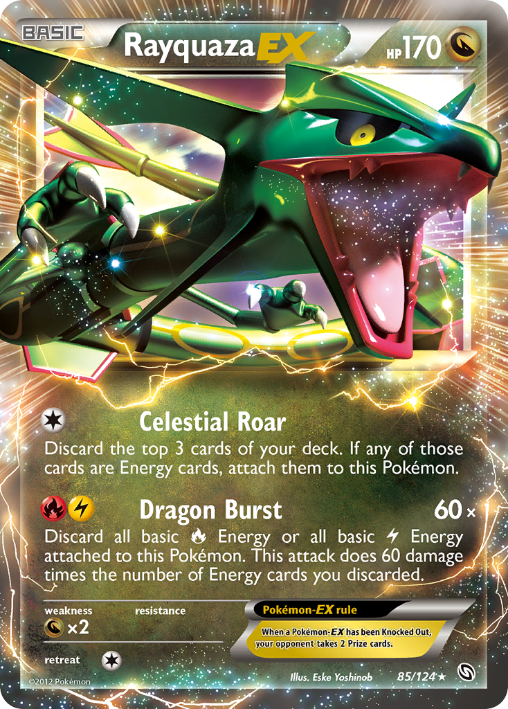 Rayquaza EX (85/124) [Black & White: Dragons Exalted] | Dragon's Lair Comics and Fantasy Houston TX