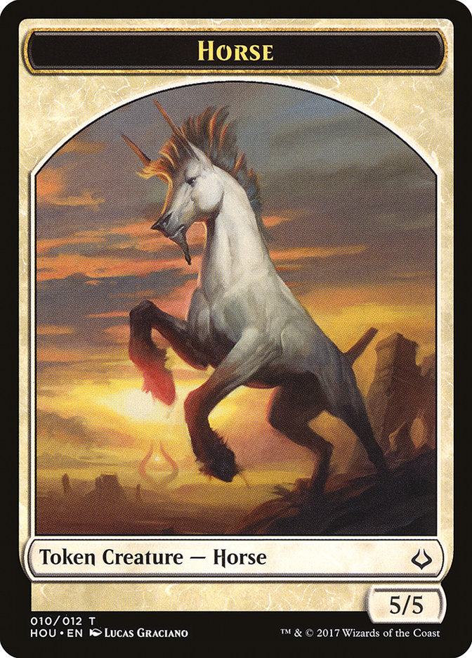 Adorned Pouncer // Horse Double-Sided Token [Hour of Devastation Tokens] | Dragon's Lair Comics and Fantasy Houston TX