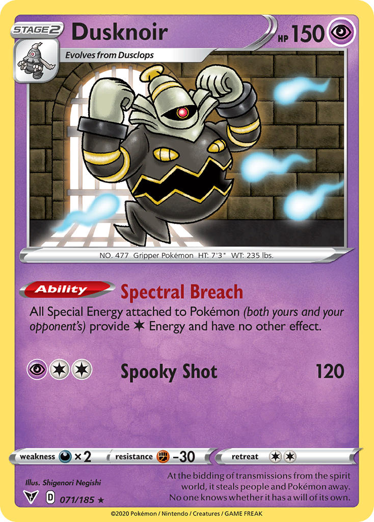 Dusknoir (071/185) [Sword & Shield: Vivid Voltage] | Dragon's Lair Comics and Fantasy Houston TX