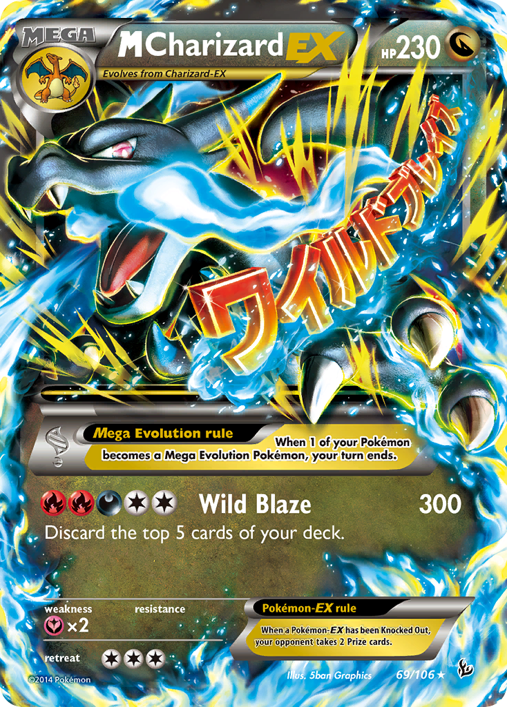 M Charizard EX (69/106) [XY: Flashfire] | Dragon's Lair Comics and Fantasy Houston TX