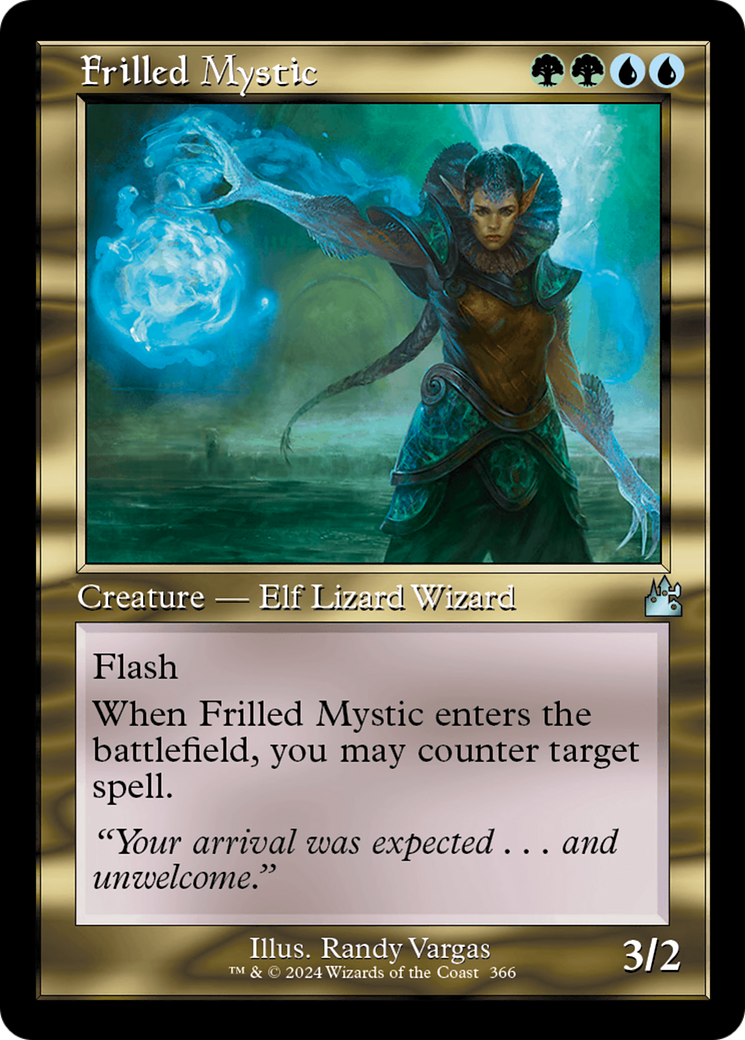 Frilled Mystic (Retro Frame) [Ravnica Remastered] | Dragon's Lair Comics and Fantasy Houston TX