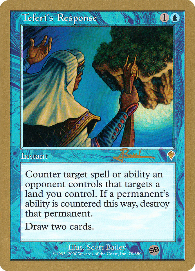 Teferi's Response (Antoine Ruel) (SB) [World Championship Decks 2001] | Dragon's Lair Comics and Fantasy Houston TX