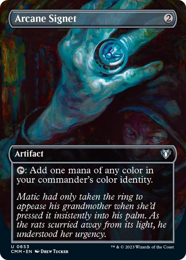 Arcane Signet (Borderless Alternate Art) [Commander Masters] | Dragon's Lair Comics and Fantasy Houston TX