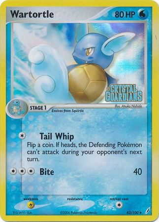 Wartortle (43/100) (Stamped) [EX: Crystal Guardians] | Dragon's Lair Comics and Fantasy Houston TX