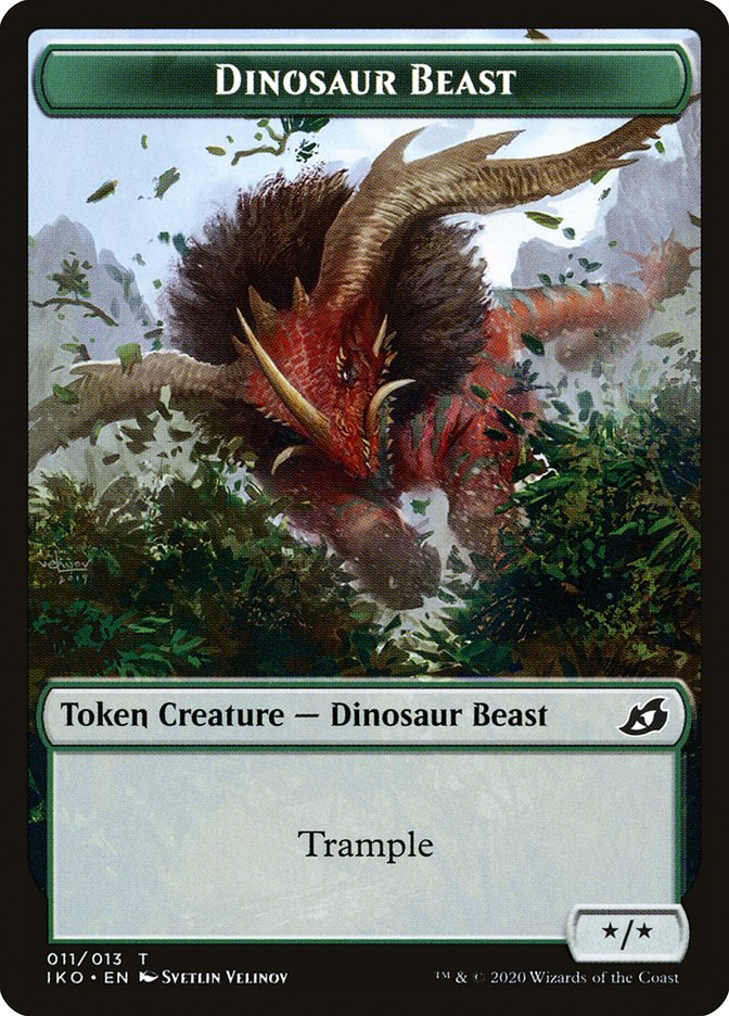 Dinosaur Beast Token [Ikoria: Lair of Behemoths Tokens] | Dragon's Lair Comics and Fantasy Houston TX