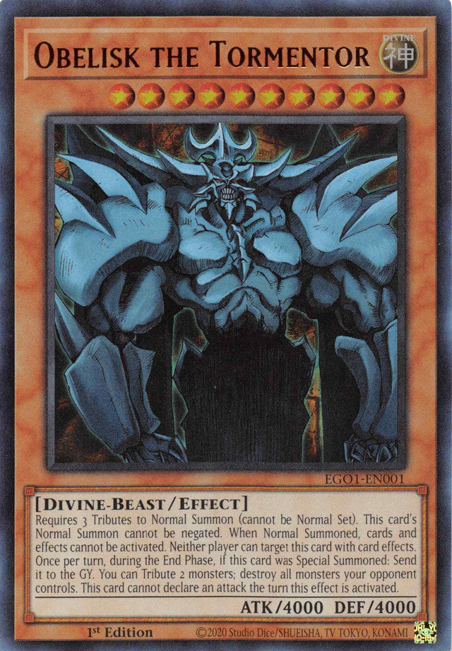 Obelisk the Tormentor [EGO1-EN001] Ultra Rare | Dragon's Lair Comics and Fantasy Houston TX