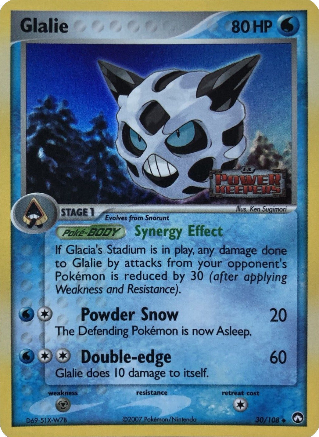 Glalie (30/108) (Stamped) [EX: Power Keepers] | Dragon's Lair Comics and Fantasy Houston TX