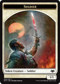 Soldier (004) // Serra the Benevolent Emblem (020) Double-Sided Token [Modern Horizons Tokens] | Dragon's Lair Comics and Fantasy Houston TX