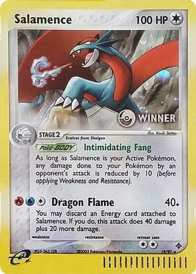 Salamence (19/97) (Winner) [League & Championship Cards] | Dragon's Lair Comics and Fantasy Houston TX