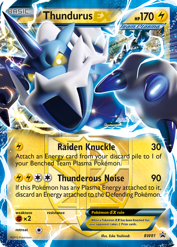 Thundurus EX (BW81) [Black & White: Black Star Promos] | Dragon's Lair Comics and Fantasy Houston TX