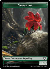 Faerie // Saproling Double-Sided Token [Wilds of Eldraine Commander Tokens] | Dragon's Lair Comics and Fantasy Houston TX