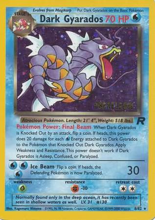 Dark Gyarados (8/82) (Prerelease Promo) [Team Rocket Unlimited] | Dragon's Lair Comics and Fantasy Houston TX