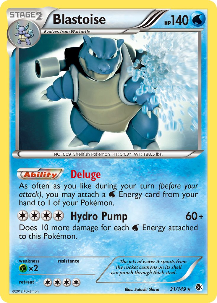 Blastoise (31/149) (Theme Deck Exclusive) [Black & White: Boundaries Crossed] | Dragon's Lair Comics and Fantasy Houston TX