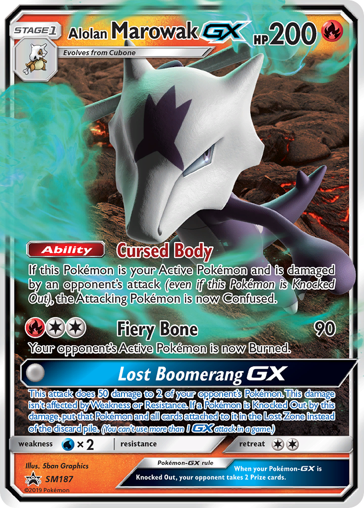 Alolan Marowak GX (SM187) [Sun & Moon: Black Star Promos] | Dragon's Lair Comics and Fantasy Houston TX