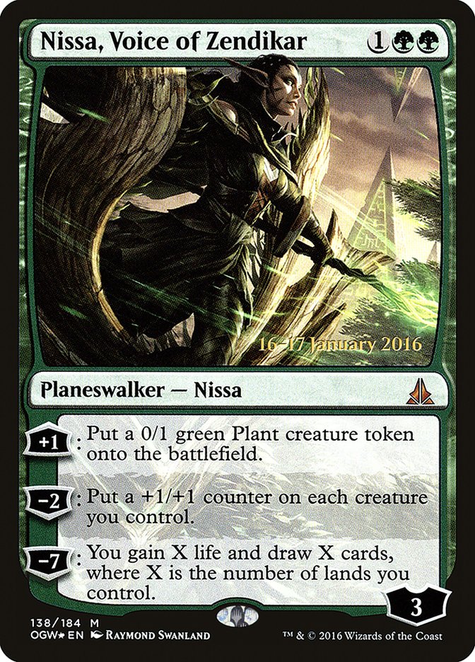 Nissa, Voice of Zendikar [Oath of the Gatewatch Prerelease Promos] | Dragon's Lair Comics and Fantasy Houston TX