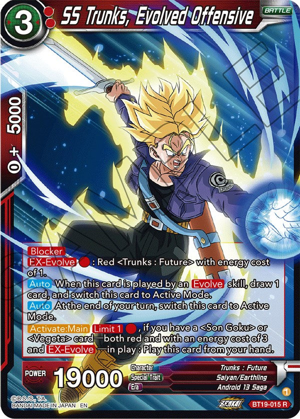 SS Trunks, Evolved Offensive (BT19-015) [Fighter's Ambition] | Dragon's Lair Comics and Fantasy Houston TX