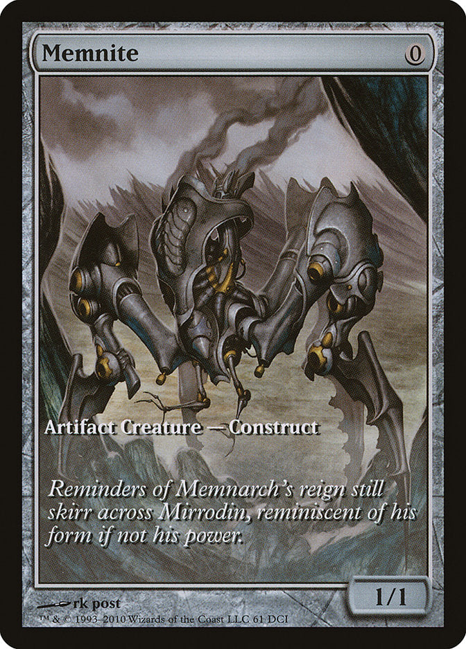 Memnite (Game Day) (Extended Art) [Scars of Mirrodin Promos] | Dragon's Lair Comics and Fantasy Houston TX