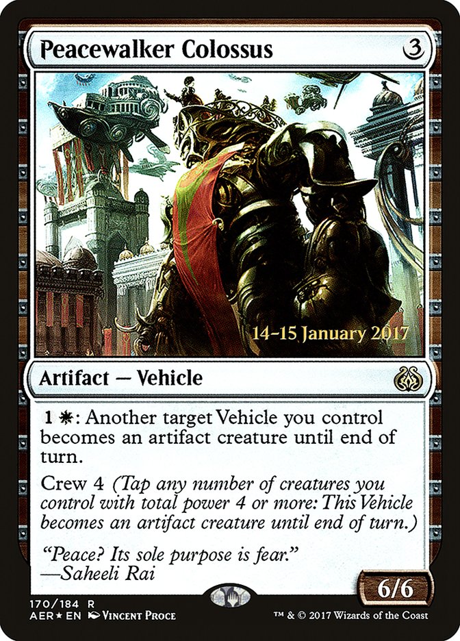 Peacewalker Colossus [Aether Revolt Prerelease Promos] | Dragon's Lair Comics and Fantasy Houston TX