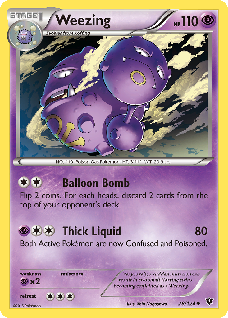 Weezing (28/124) [XY: Fates Collide] | Dragon's Lair Comics and Fantasy Houston TX