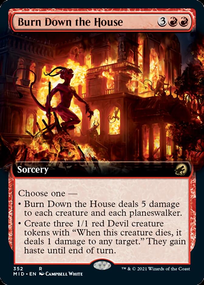 Burn Down the House (Extended Art) [Innistrad: Midnight Hunt] | Dragon's Lair Comics and Fantasy Houston TX