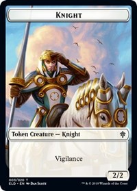 Knight // Food (17) Double-Sided Token [Throne of Eldraine Tokens] | Dragon's Lair Comics and Fantasy Houston TX